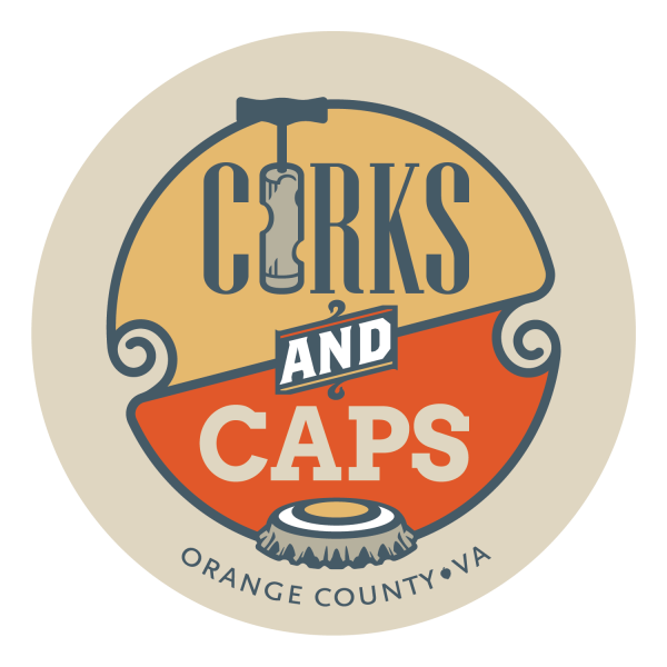 Corks and Caps Orange County Virginia logo