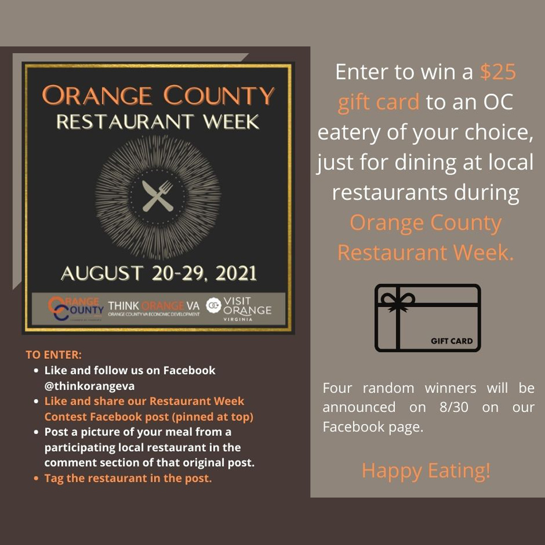 Orange County Restaurant Week · Visit Orange County Virginia