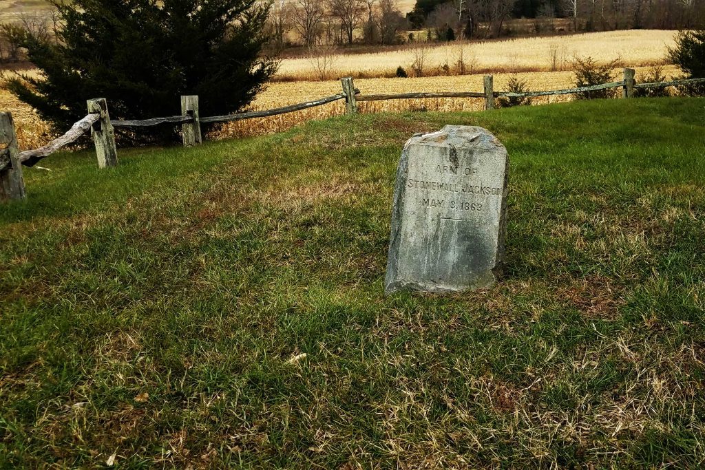 Headstone of Stonewall Jackson's arm